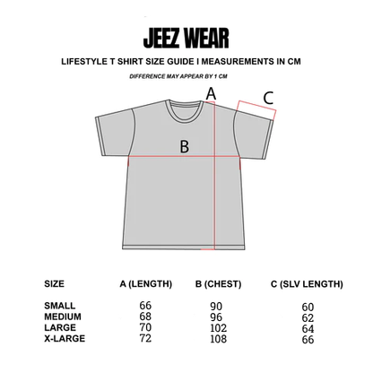 JEEZ Wear Black Energy Oversize Baskılı Tişört