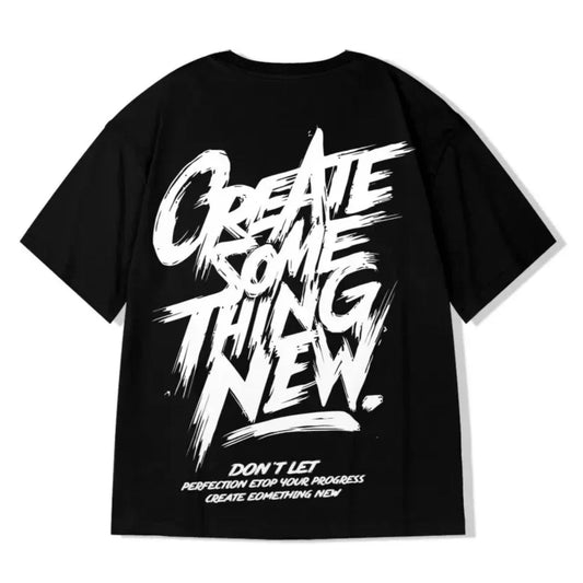 JEEZ Wear Create Something New Oversize Baskılı Erkek Tişört
